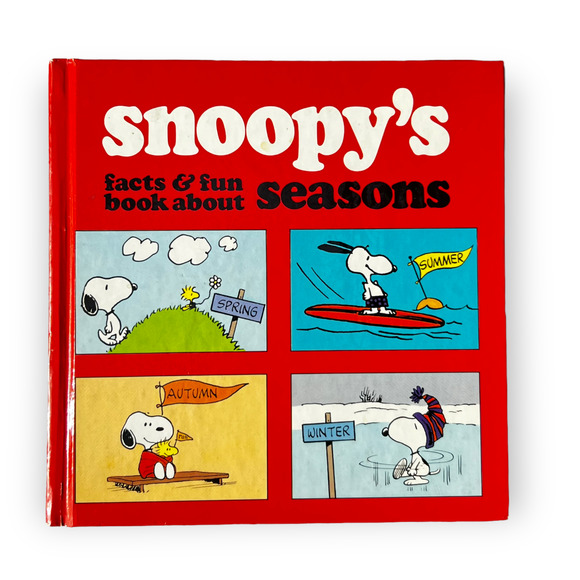 Vintage 1979 Snoopy’s Facts & Fun Book About Seasons Illustrated Hardcover Book - Picture 1 of 8